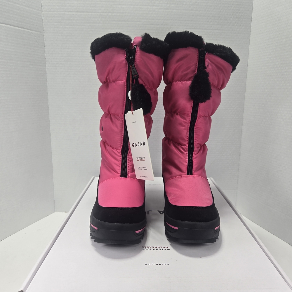 Pajar Toboggan 2.0 Fuschia Pink and Black Rain Winter Boots Women's Size 11 - Picture 4 of 13